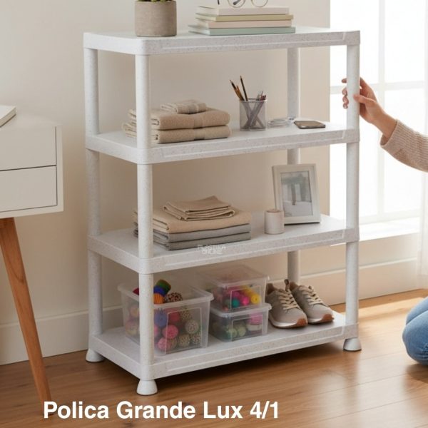 Polica GRANDE LUX 4 ,Polica za knjige , cipelarnik, plasticna polica