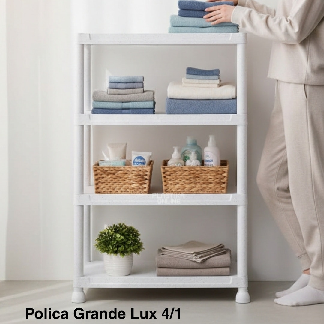 Polica GRANDE LUX 4 ,Polica za knjige , cipelarnik, plasticna polica
