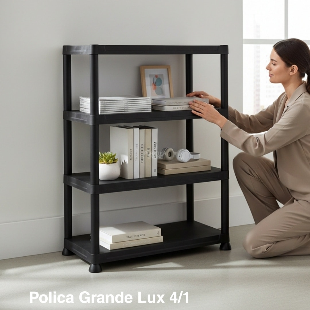 Polica GRANDE LUX 4 ,Polica za knjige , cipelarnik, plasticna polica
