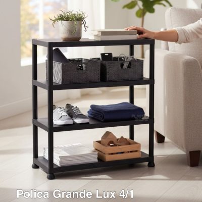 Polica GRANDE LUX 4 ,Polica za knjige , cipelarnik, plasticna polica 