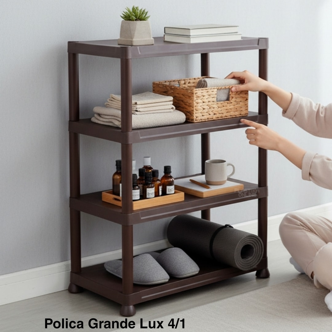 Polica GRANDE LUX 4 ,Polica za knjige , cipelarnik, plasticna polica
