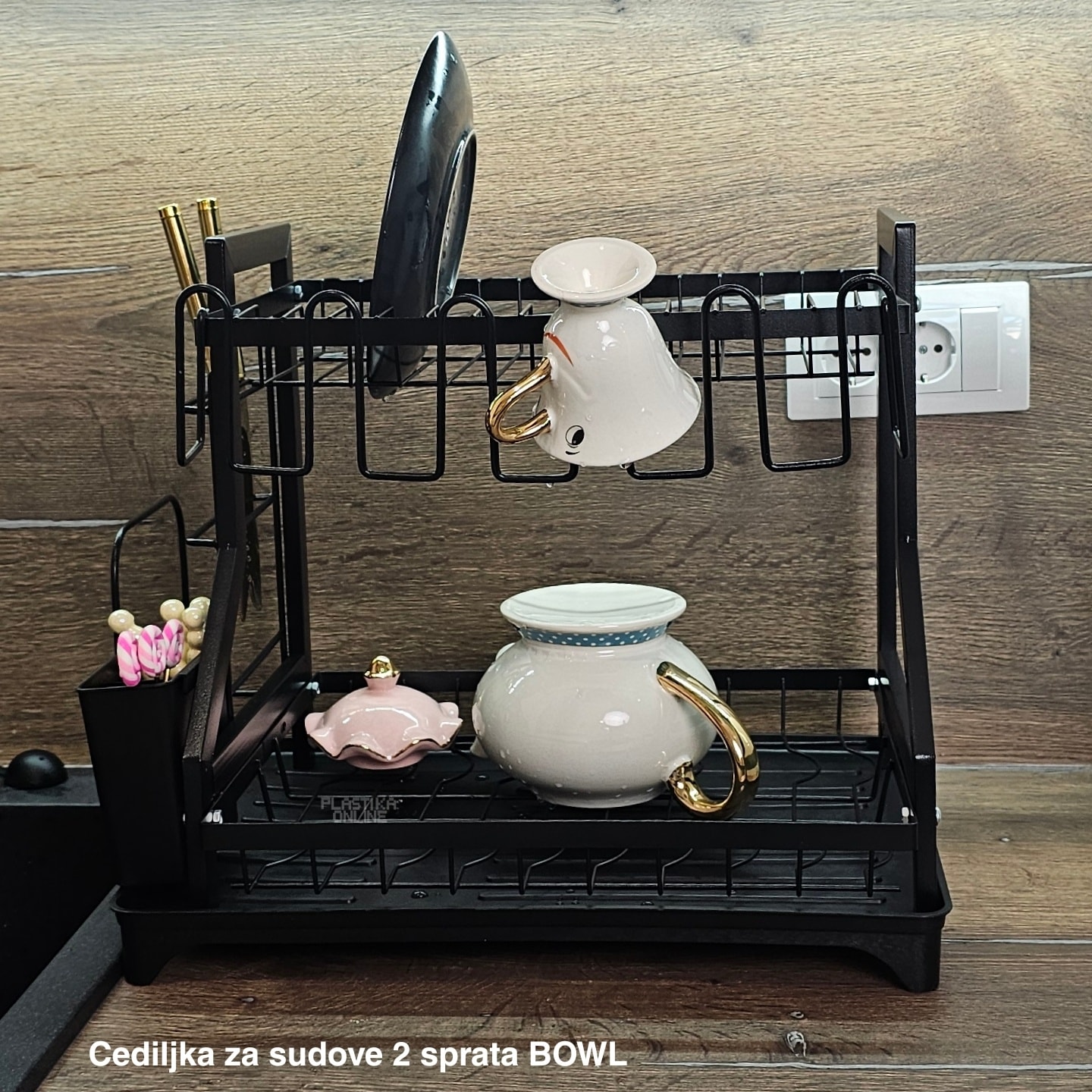 Cediljka za sudove 2 , Spratna cediljka za sudove, Oceđivač posuđa , Dvostruki stalak za sudove, Držač za tanjire i čaše, Organizator za kuhinju, spratna cediljka za sudove, cediljke za sudove
