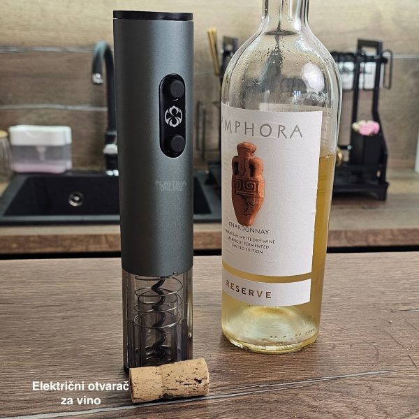 Električni otvarač za vino 22cm, nastavak za sečenje folije, električni otvarač za vino