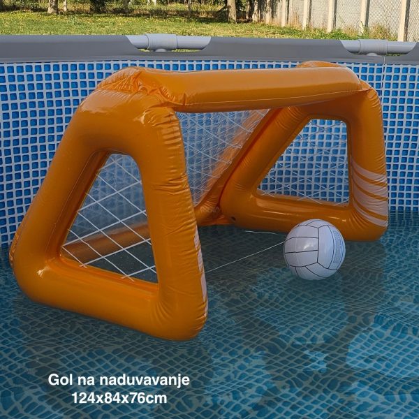 Gol na naduvavanje 124x84x76cm, Set gol i lopta na naduvavanje, Pumpa za naduvavanje