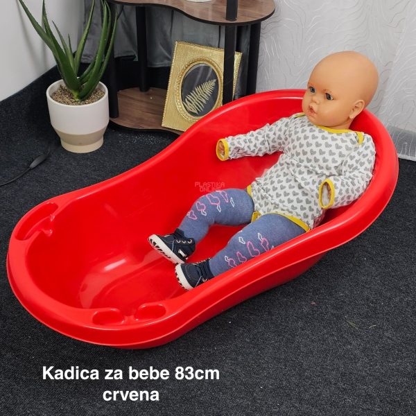 Kadica za bebe 83cm, Plastična kadica za bebe, Kadica za kupanje, kadice za bebe,Kadica za novorođenče, crvena