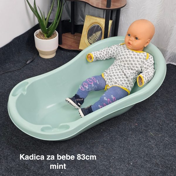 Kadica za bebe 83cm, Plastična kadica za bebe, Kadica za kupanje, kadice za bebe,Kadica za novorođenče, mint
