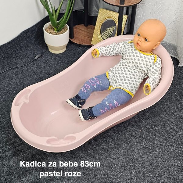 Kadica za bebe 83cm, Plastična kadica za bebe, Kadica za kupanje, kadice za bebe,Kadica za novorođenče, pastel roze
