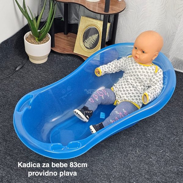 Kadica za bebe 83cm, Plastična kadica za bebe, Kadica za kupanje, kadice za bebe,Kadica za novorođenče, providno plava