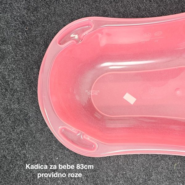 Kadica za bebe 83cm, Plastična kadica za bebe, Kadica za kupanje, kadice za bebe,Kadica za novorođenče, providno roze