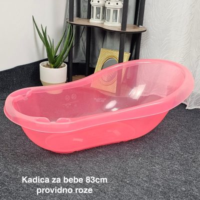 Kadica za bebe 83cm, Plastična kadica za bebe, Kadica za kupanje, kadice za bebe,Kadica za novorođenče, providno roze