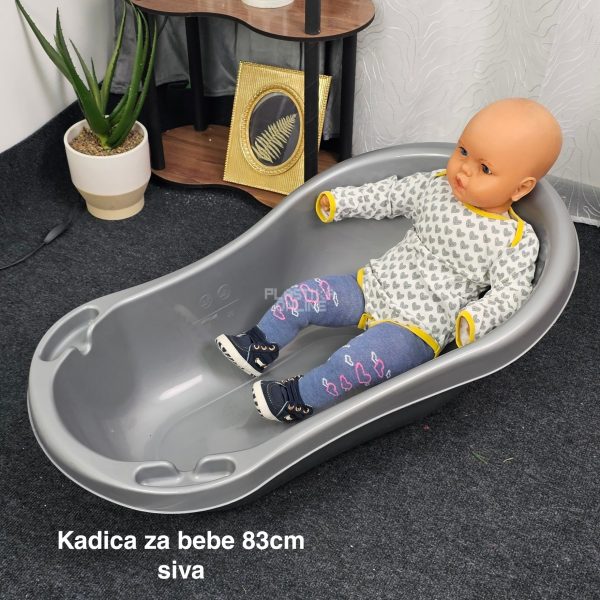 Kadica za bebe 83cm, Plastična kadica za bebe, Kadica za kupanje, kadice za bebe,Kadica za novorođenče, siva