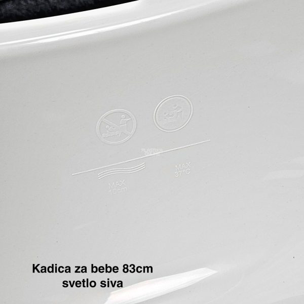 Kadica za bebe 83cm, Plastična kadica za bebe, Kadica za kupanje, kadice za bebe,Kadica za novorođenče, sv siva