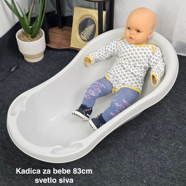 Kadica za bebe 83cm, Plastična kadica za bebe, Kadica za kupanje, kadice za bebe,Kadica za novorođenče, sv siva