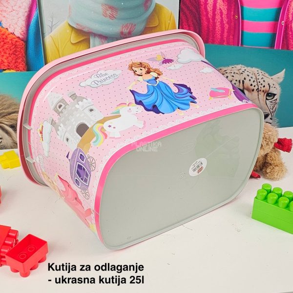 Kutije za odlaganje 25l , ukrasna kutija 25l Ukrasna kutija 25L , kutije za odlaganje, box sa dezenom , plasticne kutije od 25l blue princess