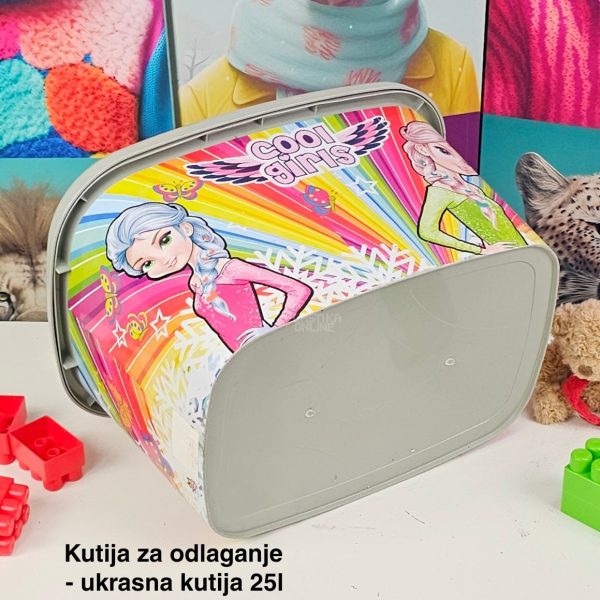 Kutije za odlaganje 25l , ukrasna kutija 25l Ukrasna kutija 25L , kutije za odlaganje, box sa dezenom , plasticne kutije od 25l cool girl