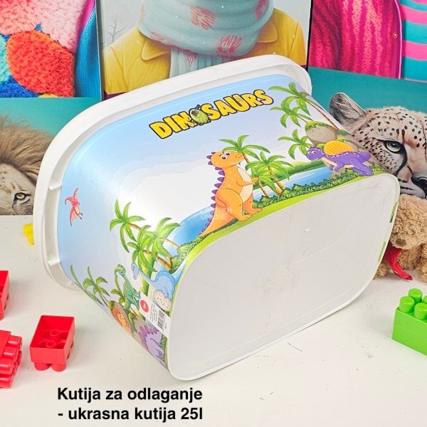 Kutije za odlaganje 25l , ukrasna kutija 25l Ukrasna kutija 25L , kutije za odlaganje, box sa dezenom , plasticne kutije od 25l dinosaur