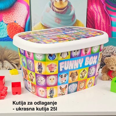Kutije za odlaganje 25l , ukrasna kutija 25l Ukrasna kutija 25L , kutije za odlaganje, box sa dezenom , plasticne kutije od 25l funny box