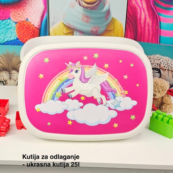 Kutije za odlaganje 25l , ukrasna kutija 25l Ukrasna kutija 25L , kutije za odlaganje, box sa dezenom , plasticne kutije od 25l jednorog