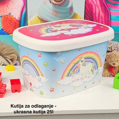 Kutije za odlaganje 25l , ukrasna kutija 25l Ukrasna kutija 25L , kutije za odlaganje, box sa dezenom , plasticne kutije od 25l jednorog