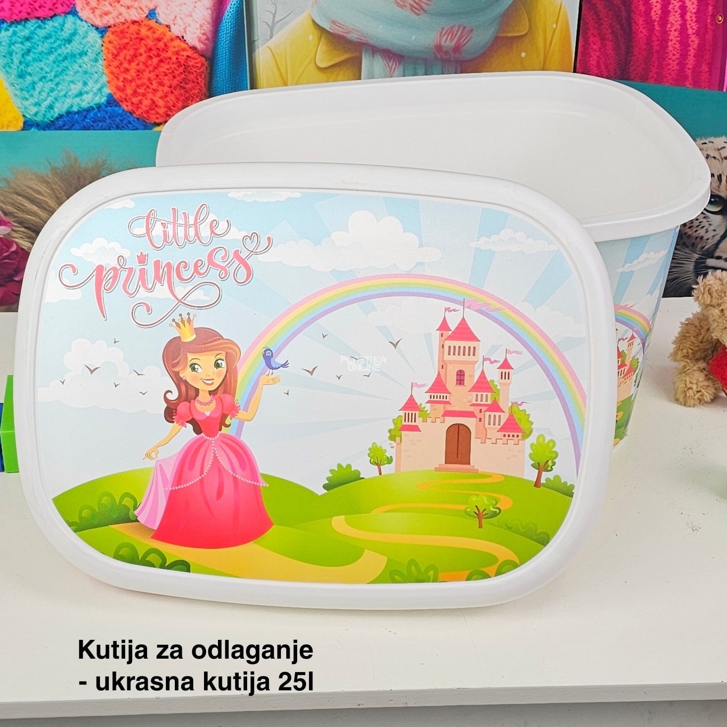 Kutije za odlaganje 25l , ukrasna kutija 25l Ukrasna kutija 25L , kutije za odlaganje, box sa dezenom , plasticne kutije od 25l little princess