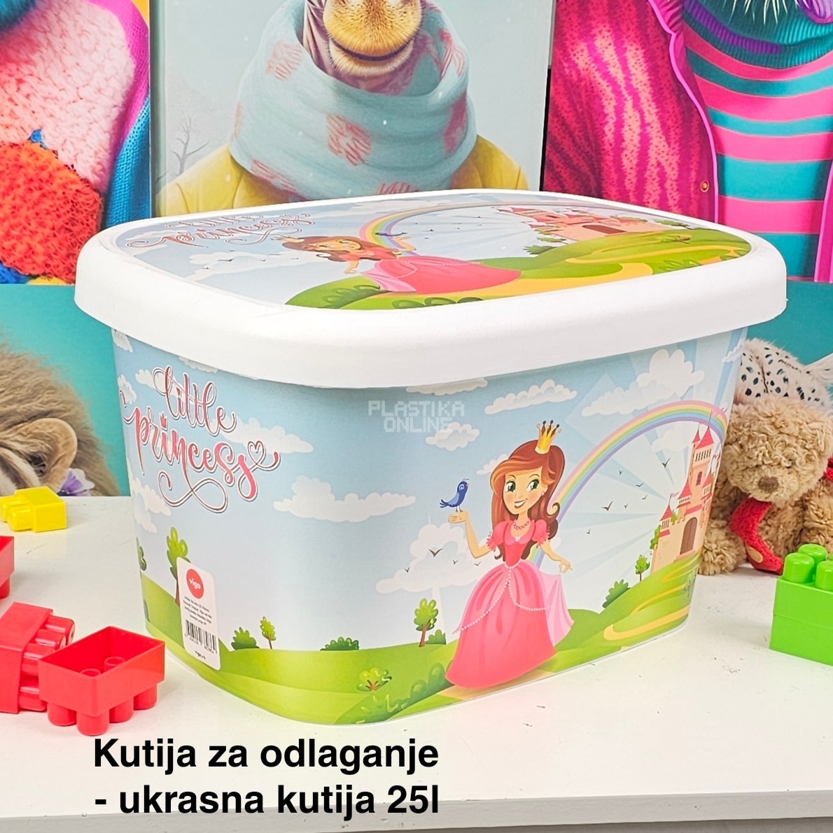Kutije za odlaganje 25l , ukrasna kutija 25l Ukrasna kutija 25L , kutije za odlaganje, box sa dezenom , plasticne kutije od 25l little princess