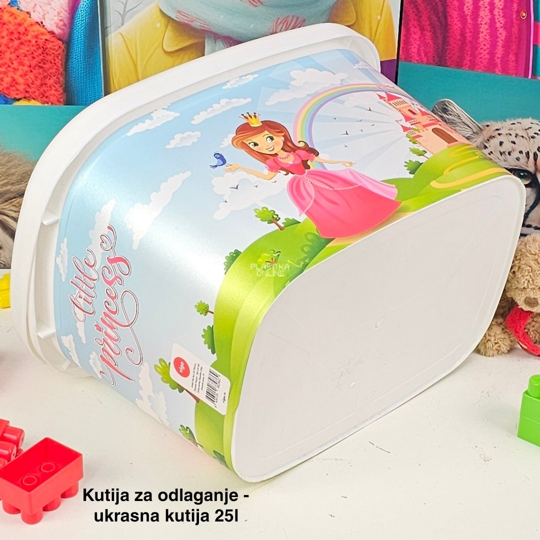 Kutije za odlaganje 25l , ukrasna kutija 25l Ukrasna kutija 25L , kutije za odlaganje, box sa dezenom , plasticne kutije od 25l little princess