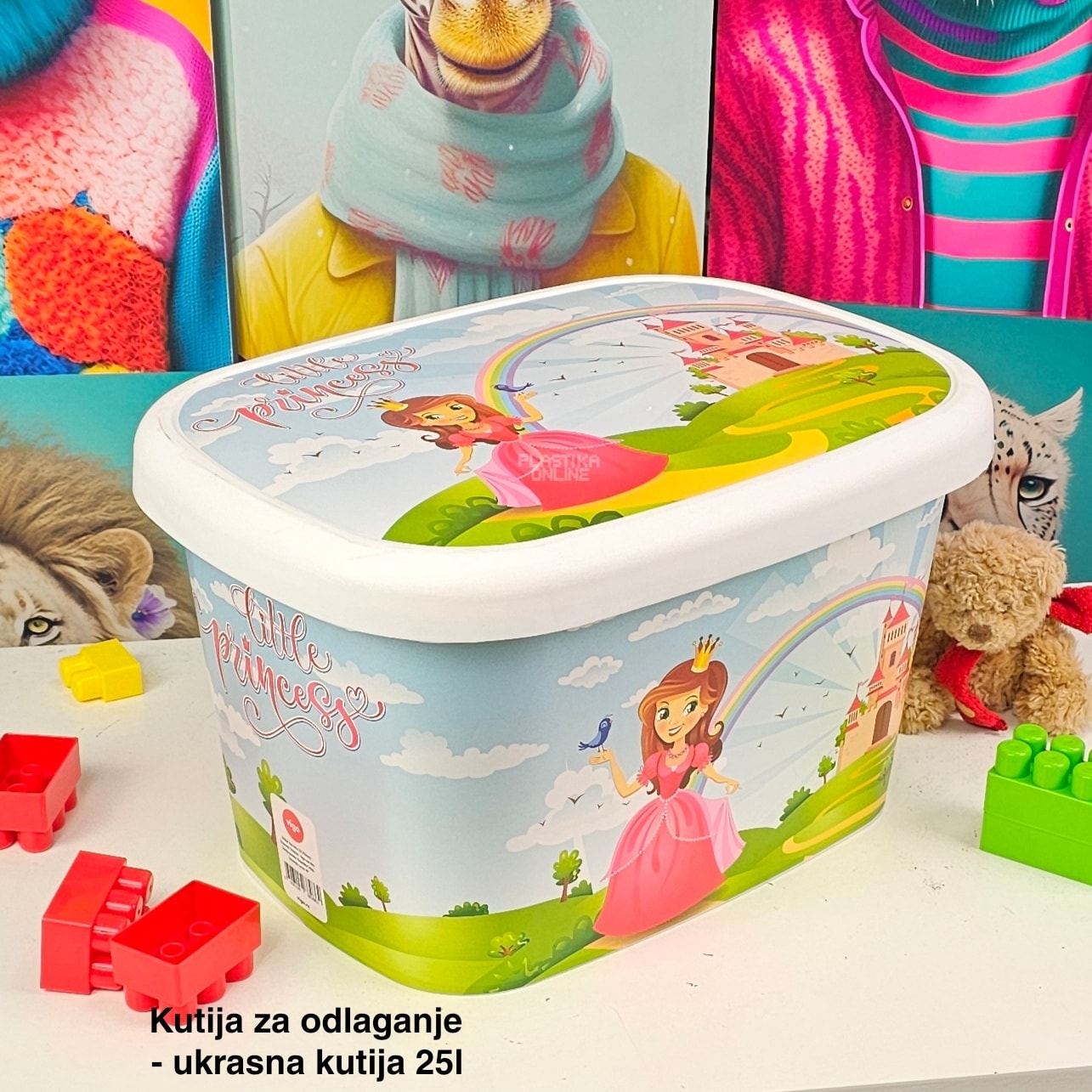 Kutije za odlaganje 25l , ukrasna kutija 25l Ukrasna kutija 25L , kutije za odlaganje, box sa dezenom , plasticne kutije od 25l little princess
