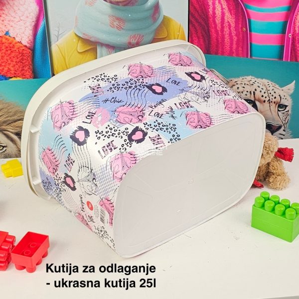 Kutije za odlaganje 25l , ukrasna kutija 25l Ukrasna kutija 25L , kutije za odlaganje, box sa dezenom , plasticne kutije od 25l love
