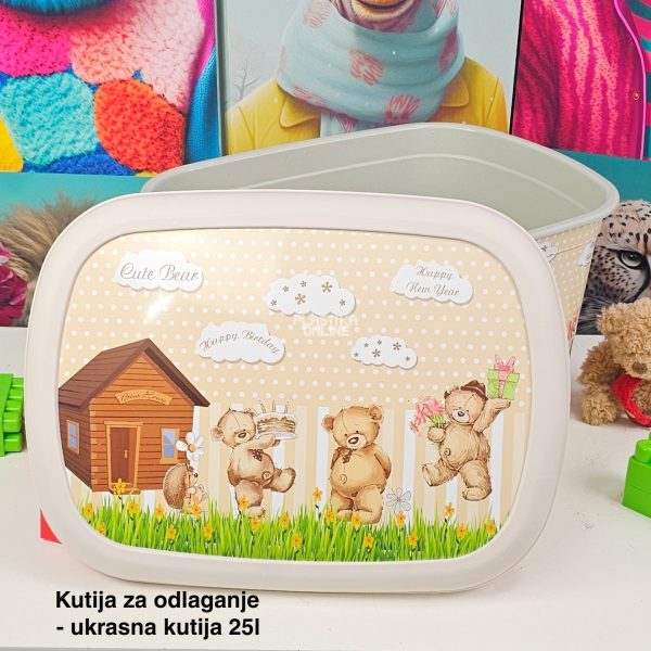 Kutije za odlaganje 25l , ukrasna kutija 25l Ukrasna kutija 25L , kutije za odlaganje, box sa dezenom , plasticne kutije od 25l meda