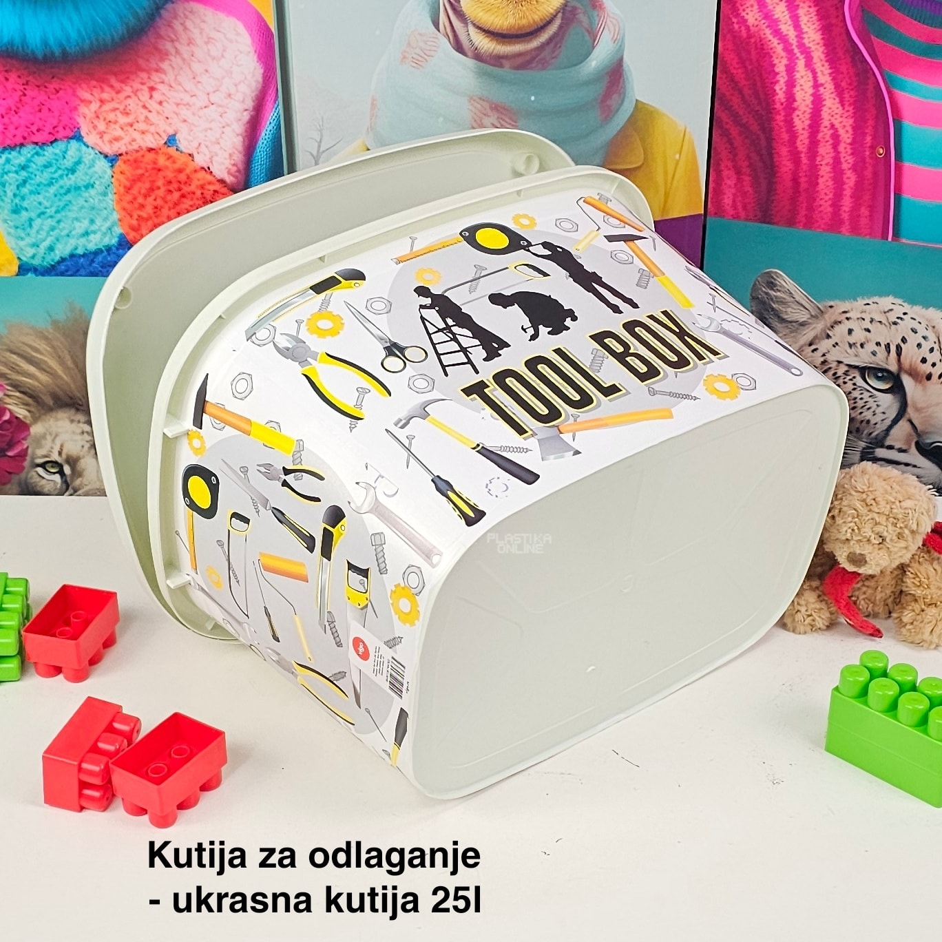 Kutije za odlaganje 25l , ukrasna kutija 25l Ukrasna kutija 25L , kutije za odlaganje, box sa dezenom , plasticne kutije od 25l tool box