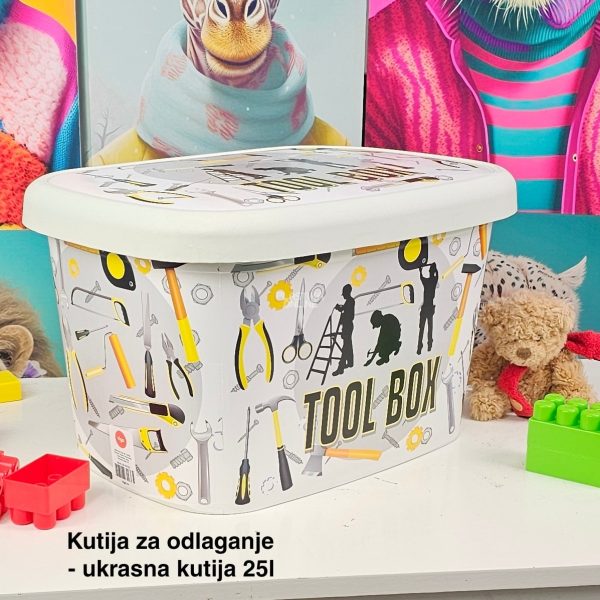 Kutije za odlaganje 25l , ukrasna kutija 25l Ukrasna kutija 25L , kutije za odlaganje, box sa dezenom , plasticne kutije od 25l tool box