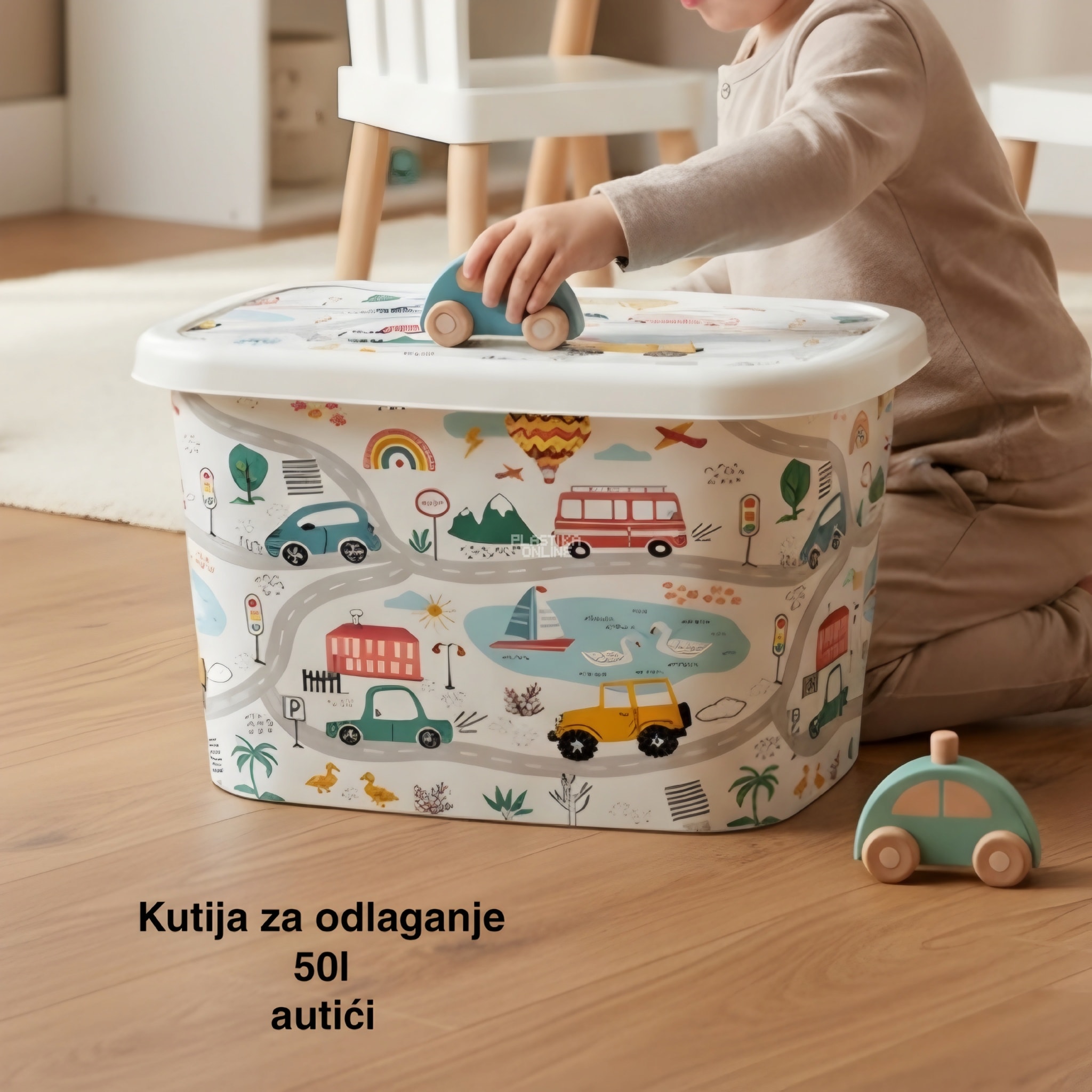 Kutija za odlaganje – ukrasna kutija 50 l, Ukrasna kutija 50L , kutije za odlaganje, box sa dezenom , plasticne kutije od 50l