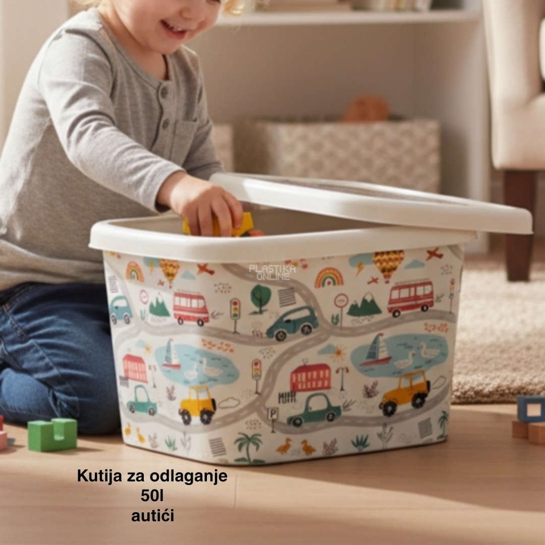 Kutija za odlaganje – ukrasna kutija 50 l, Ukrasna kutija 50L , kutije za odlaganje, box sa dezenom , plasticne kutije od 50l