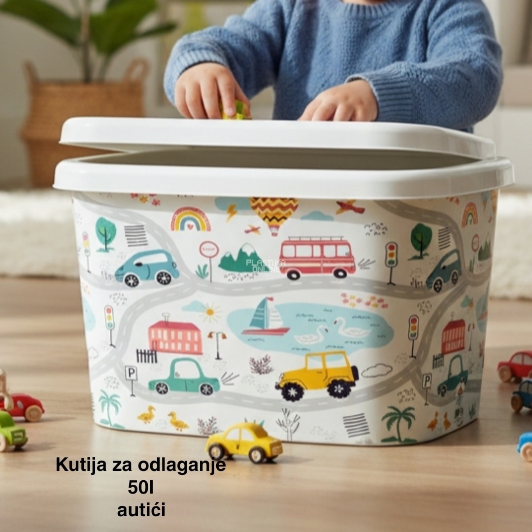 Kutija za odlaganje – ukrasna kutija 50 l, Ukrasna kutija 50L , kutije za odlaganje, box sa dezenom , plasticne kutije od 50l