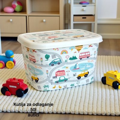 Kutija za odlaganje – ukrasna kutija 50 l, Ukrasna kutija 50L , kutije za odlaganje, box sa dezenom , plasticne kutije od 50l