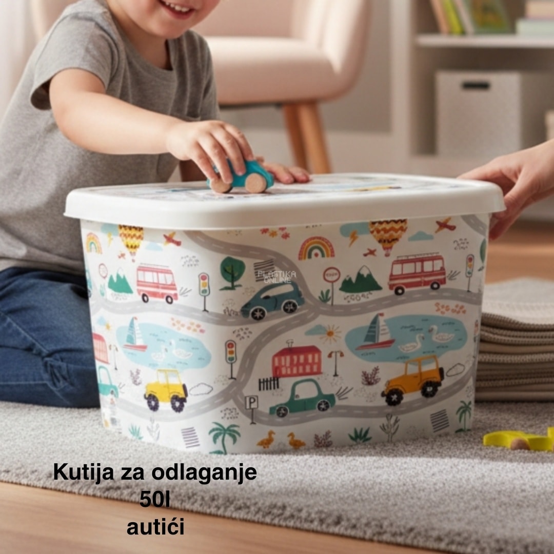 Kutija za odlaganje – ukrasna kutija 50 l, Ukrasna kutija 50L , kutije za odlaganje, box sa dezenom , plasticne kutije od 50l