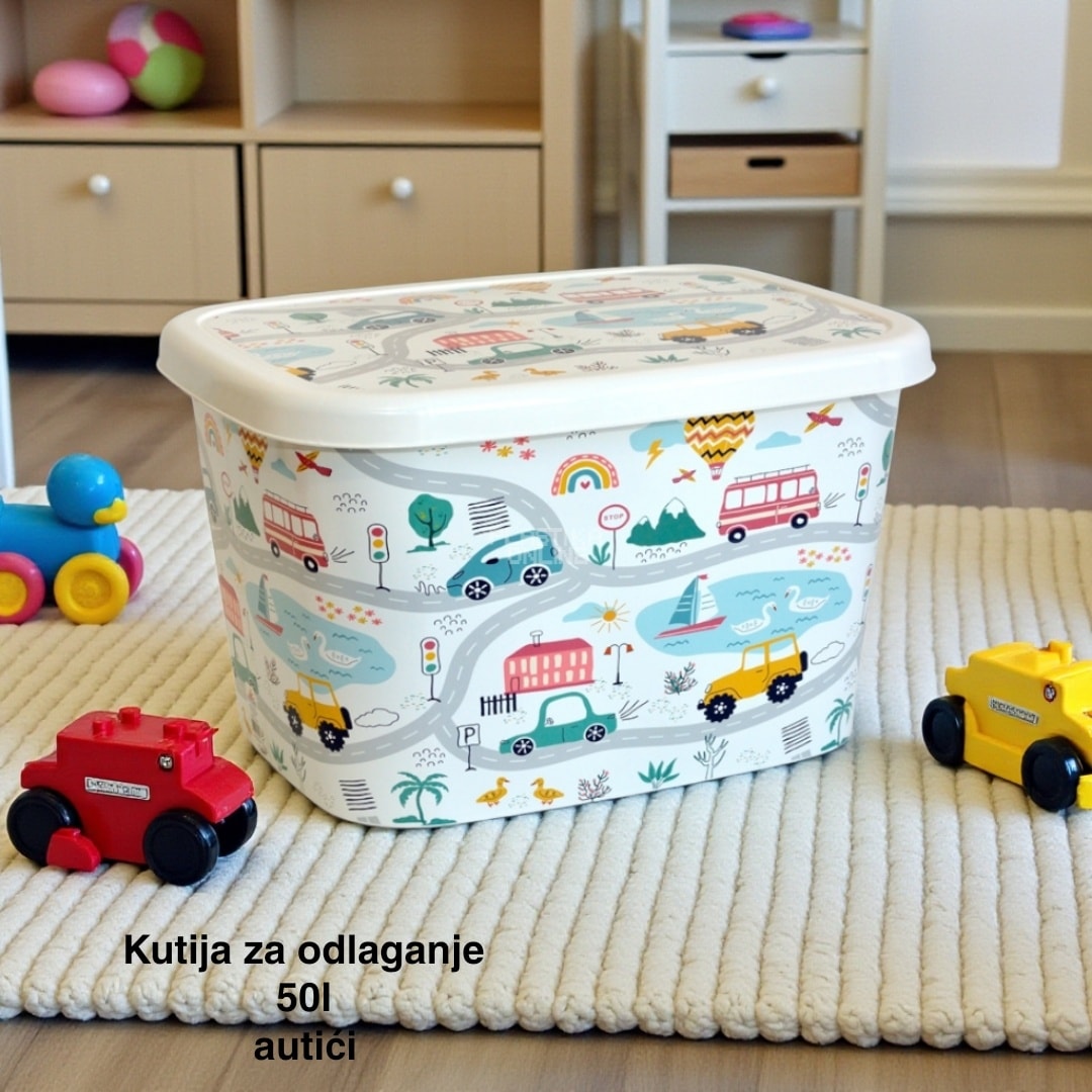 Kutija za odlaganje – ukrasna kutija 50 l, Ukrasna kutija 50L , kutije za odlaganje, box sa dezenom , plasticne kutije od 50l