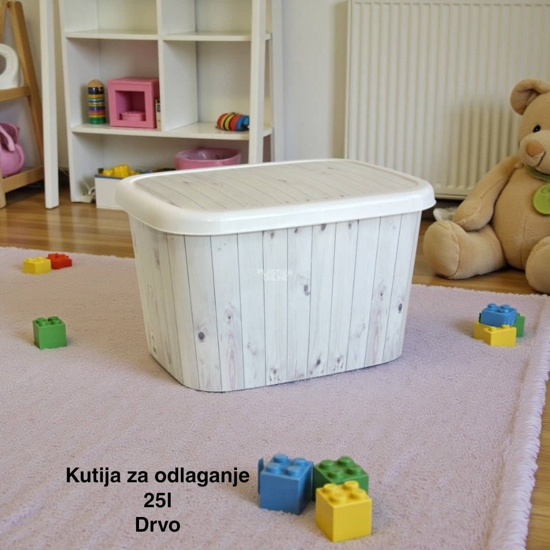 Kutije za odlaganje 25l , ukrasna kutija 25l Ukrasna kutija 25L , kutije za odlaganje, box sa dezenom , plasticne kutije od 25l drvo