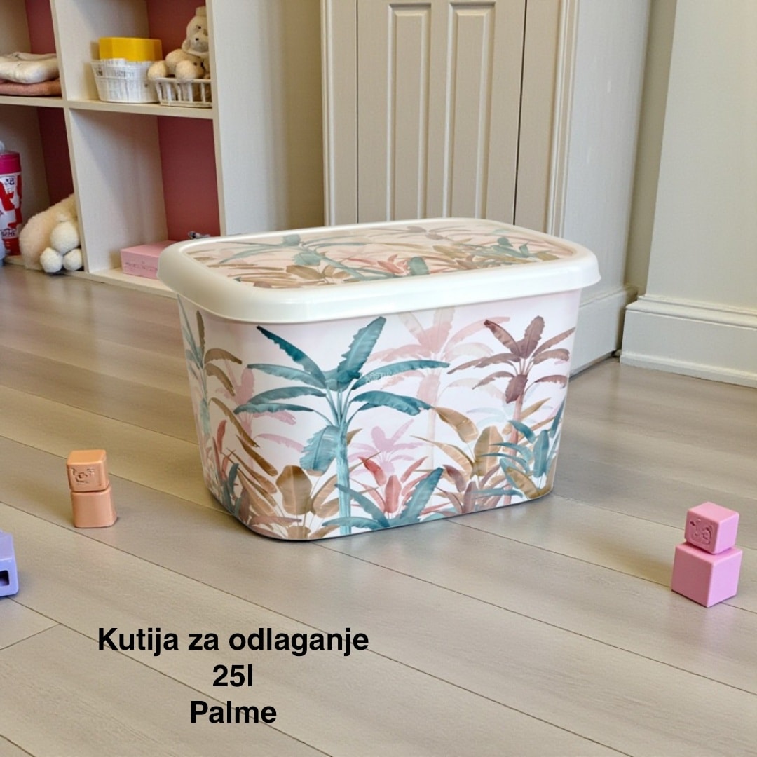 Kutije za odlaganje 25l , ukrasna kutija 25l Ukrasna kutija 25L , kutije za odlaganje, box sa dezenom , plasticne kutije od 25l palme