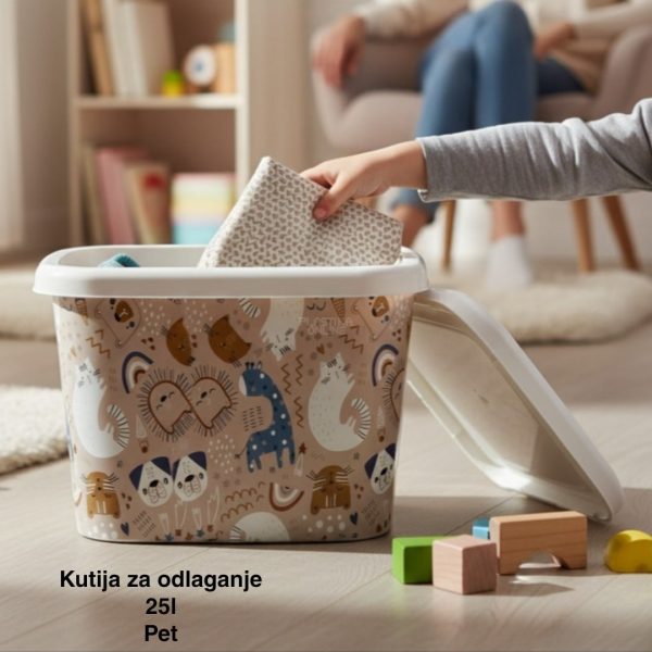 Kutije za odlaganje 25l , ukrasna kutija 25l Ukrasna kutija 25L , kutije za odlaganje, box sa dezenom , plasticne kutije od 25l pet