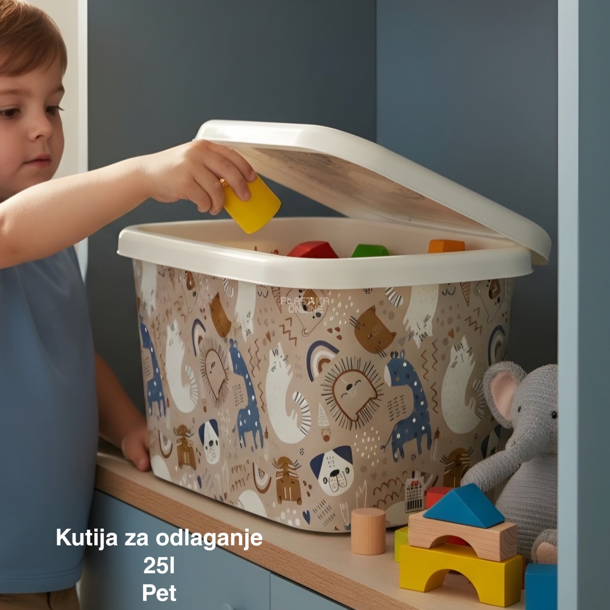 Kutije za odlaganje 25l , ukrasna kutija 25l Ukrasna kutija 25L , kutije za odlaganje, box sa dezenom , plasticne kutije od 25l pet