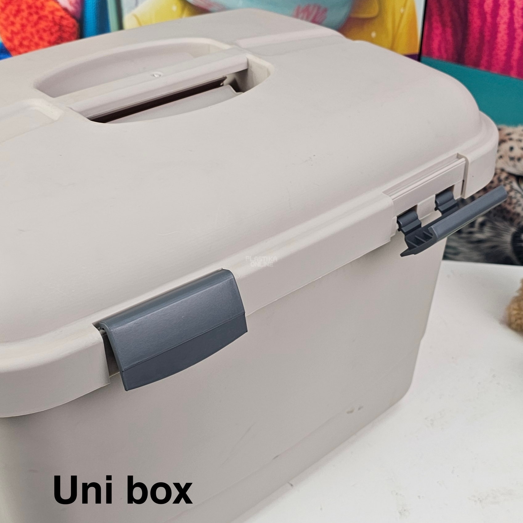 Kutije za odlaganje Uni box 26l, Plastična kutija sa poklopcem, Kutija za odlaganje, Višenamenska kutija za odlaganje, plastična kutija