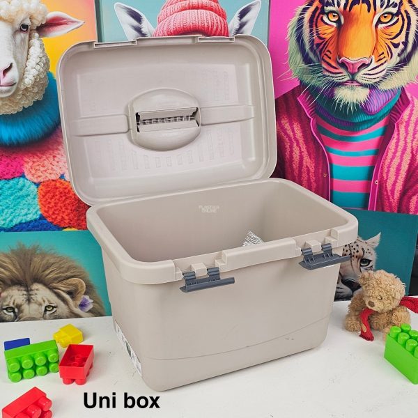 Kutije za odlaganje Uni box 26l, Plastična kutija sa poklopcem, Kutija za odlaganje, Višenamenska kutija za odlaganje, plastična kutija
