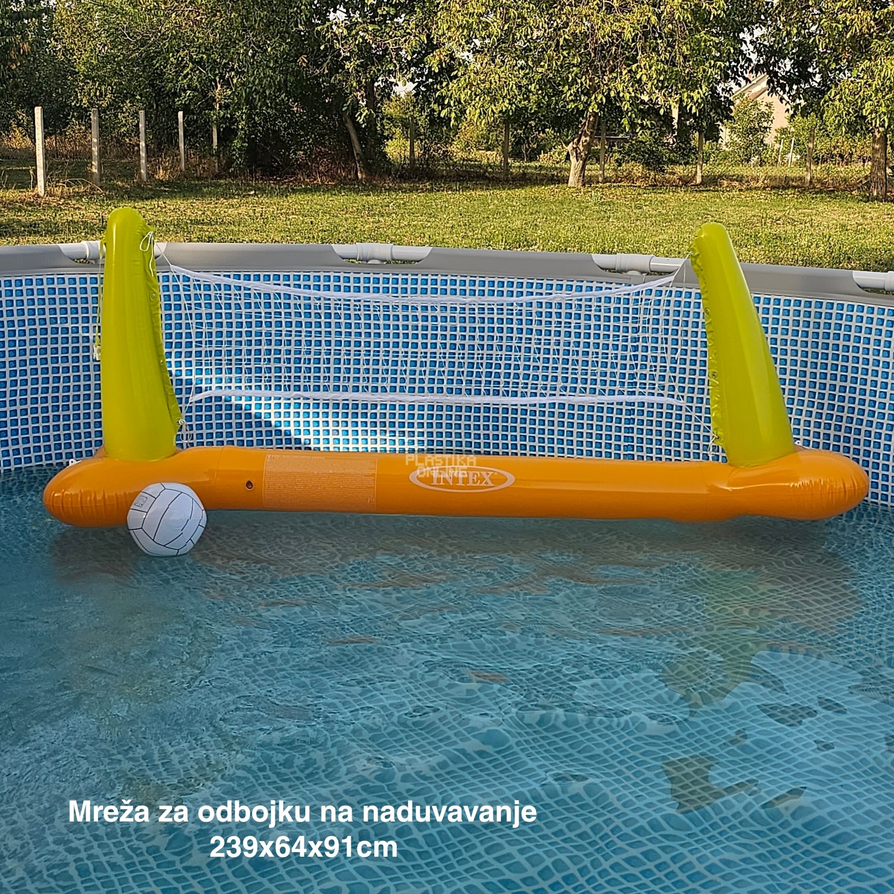 Mreža za odbojku na naduvavanje 239x64x91cm, mreža za odbojku, lopta na naduvavanje