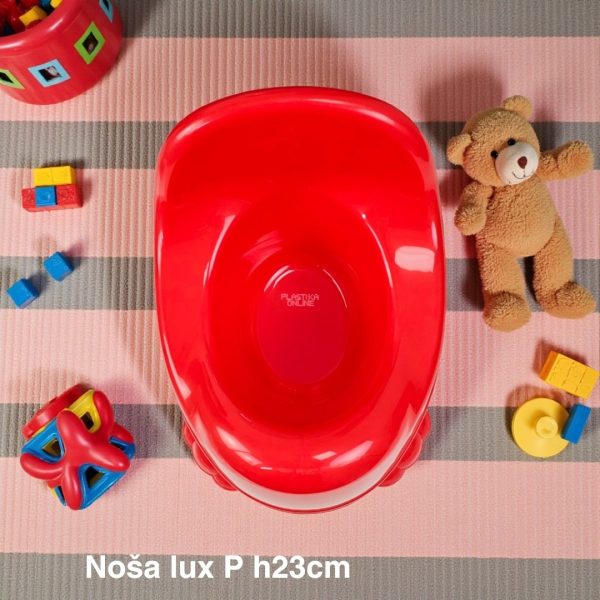Noša lux P h23, Plastična noša, Noša sa posudom, crvena