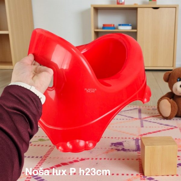 Noša lux P h23, Plastična noša, Noša sa posudom, crvena