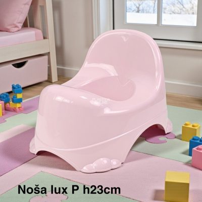 Noša lux P h23, Plastična noša, Noša sa posudom, roze