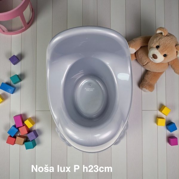 Noša lux P h23, Plastična noša, Noša sa posudom, siva