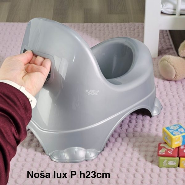 Noša lux P h23, Plastična noša, Noša sa posudom, siva