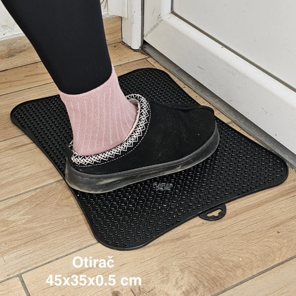 Otirač 45x35x0,5 cm, Plastični otirač, Otirač sa teksturom, Otirač za ulazna vrata, Otirač koji se lako pere